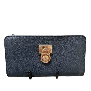 Michael Kors Hamilton Continental Wallet navy blue like new
